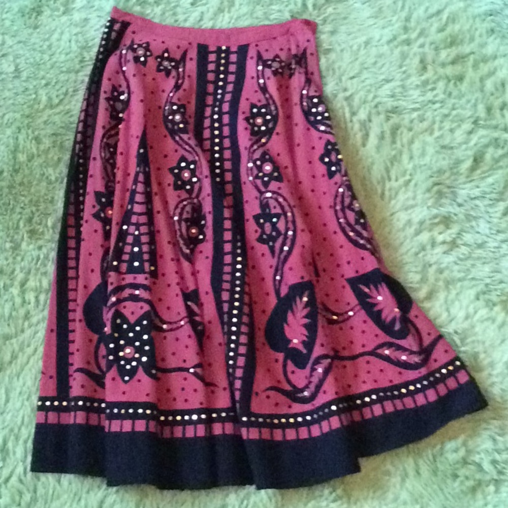 Cotton boho style vintage skirt